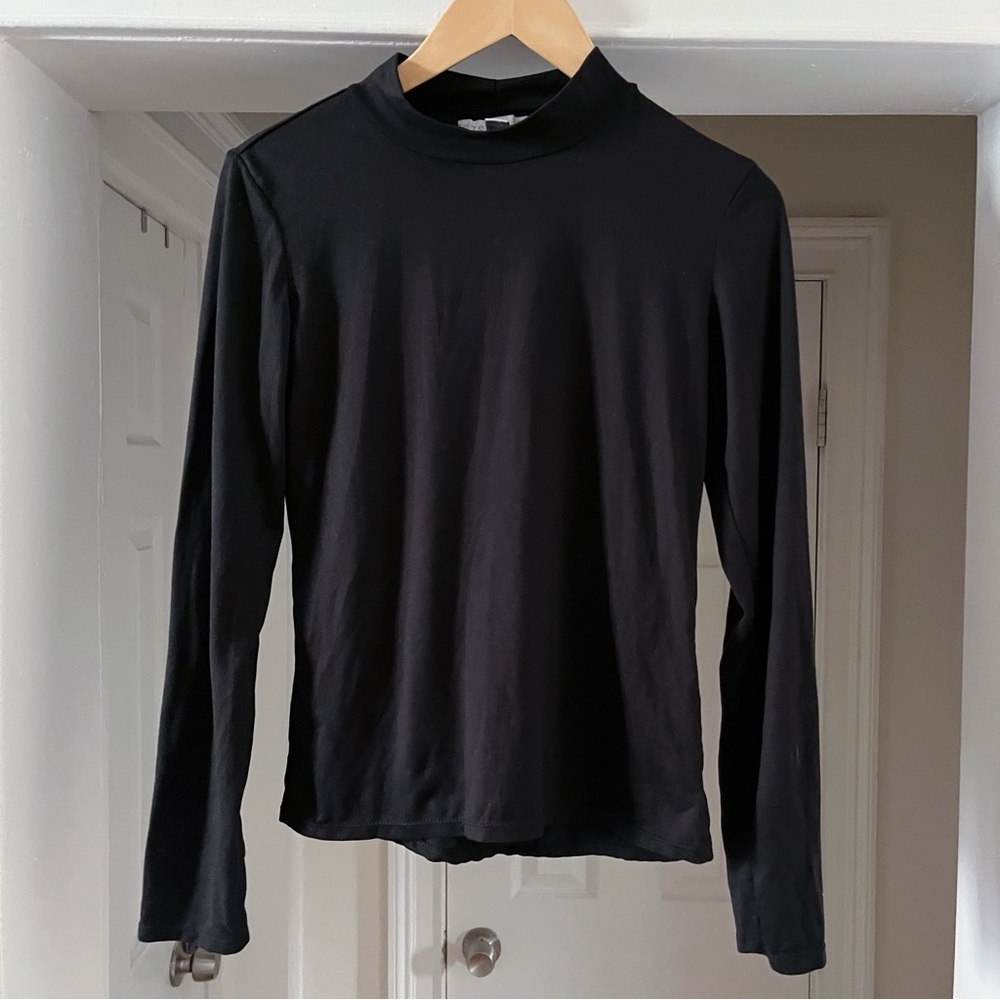 Black Mockneck Tee